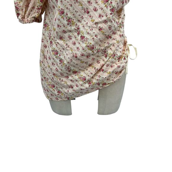 Petersyn Abigail One Shoulder Blouse Top Floral Print Pink Size Medium - Picture 5 of 13